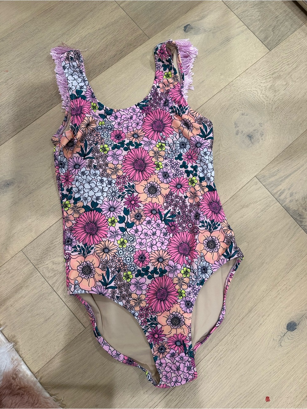 Kids Floral One-Piece Swimsuit - Pink